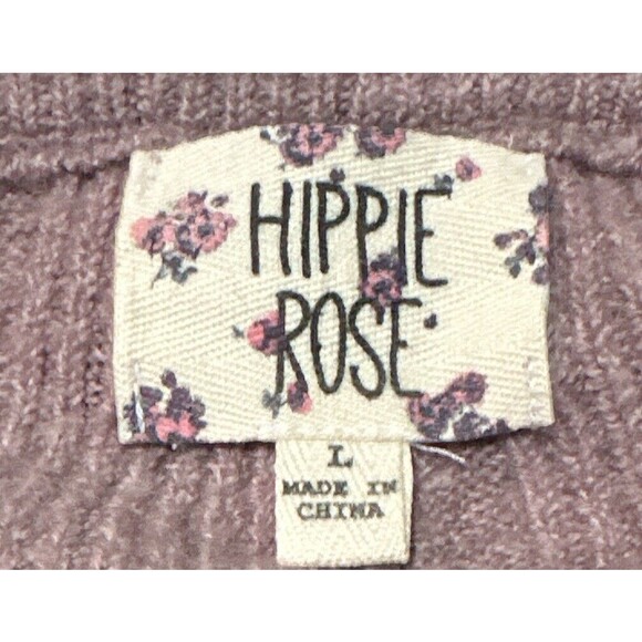 Hippie Rose Lavender Sweater Size Large EUC - Picture 4 of 4